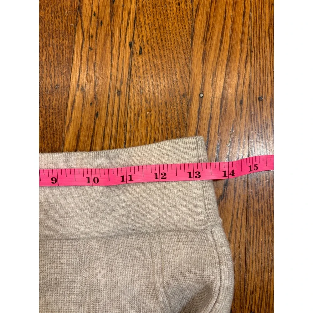 Club Monaco Oatmeal Heather Knit Pleated A-Line Mini Skirt Beige S